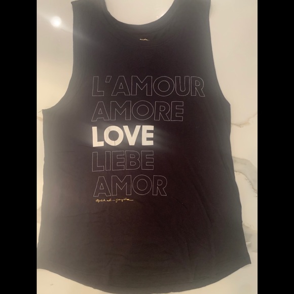 Spiritual Gangster Black crew neck Tank LOVE / AMOR / AMORE logo - Picture 1 of 2